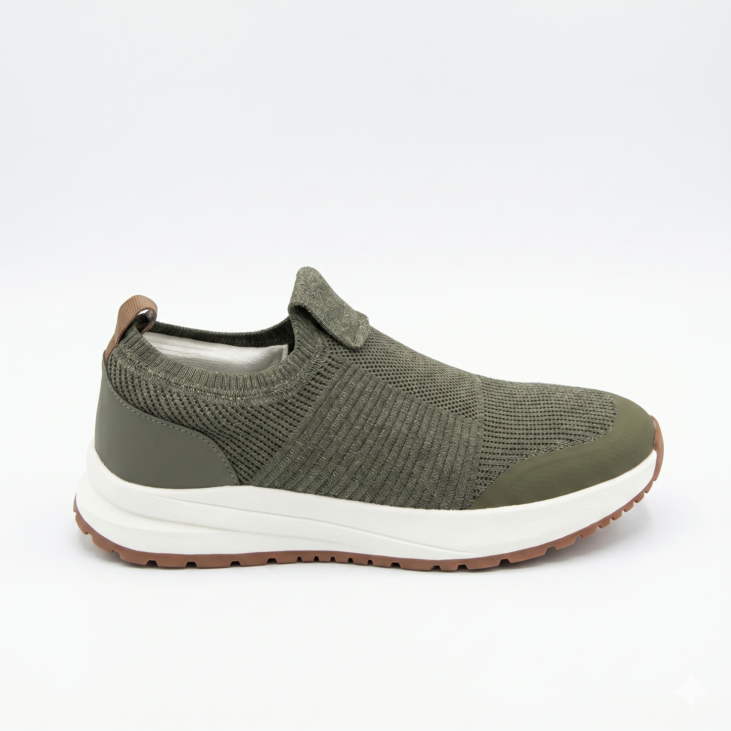 Khaki Slip-on Sneakers