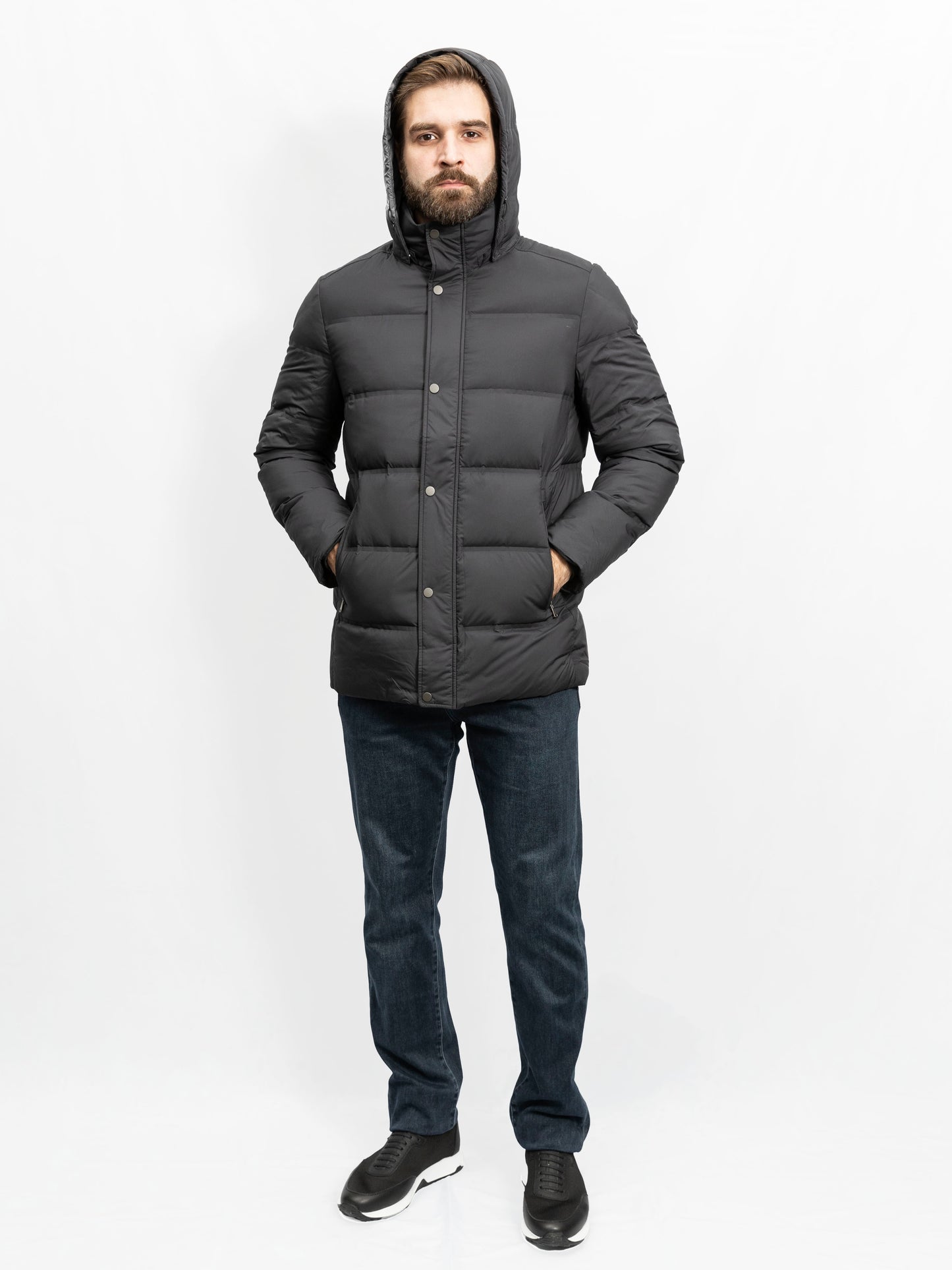 Dark Blue Down/Feather Jacket