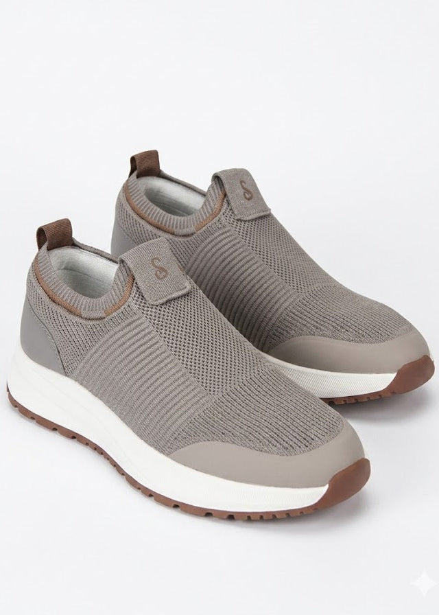 Light Khaki Slip-on Sneakers