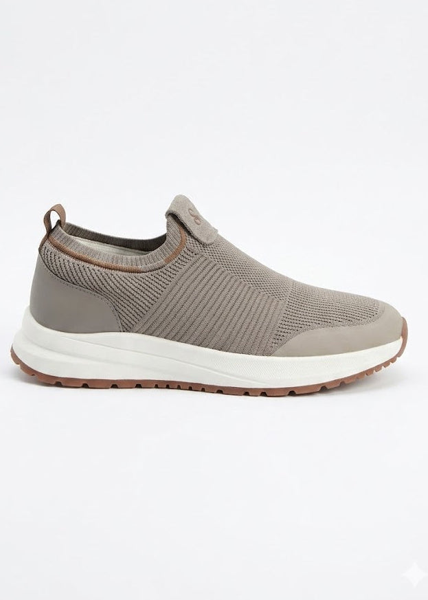 Light Khaki Slip-on Sneakers