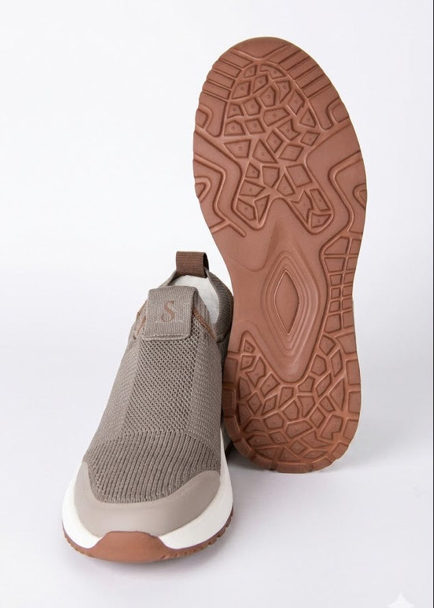 Light Khaki Slip-on Sneakers