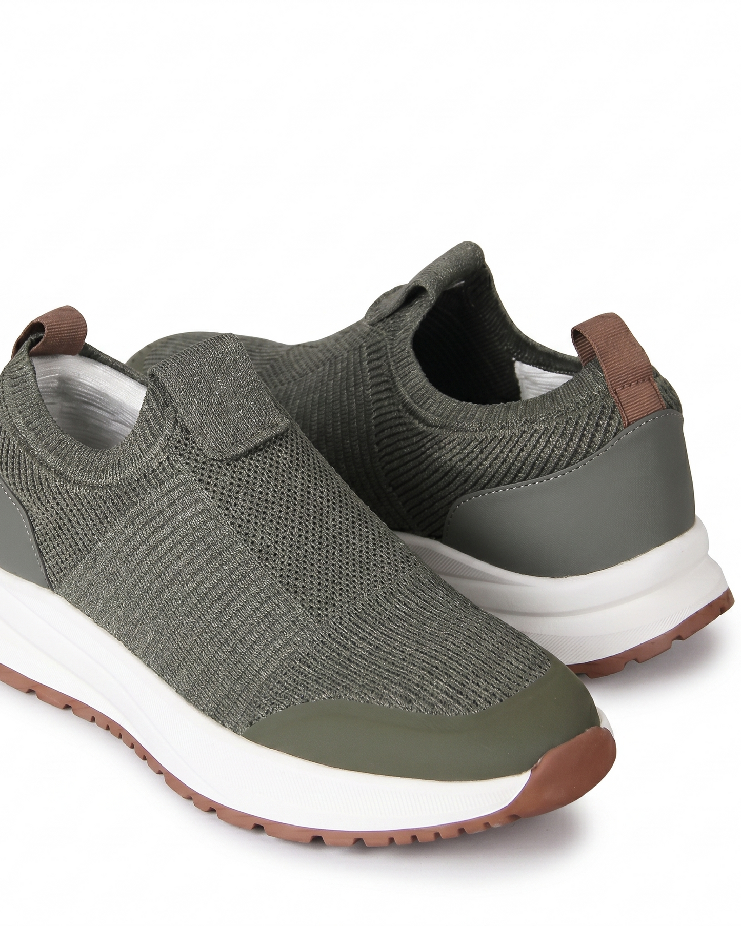 Khaki Slip-on Sneakers