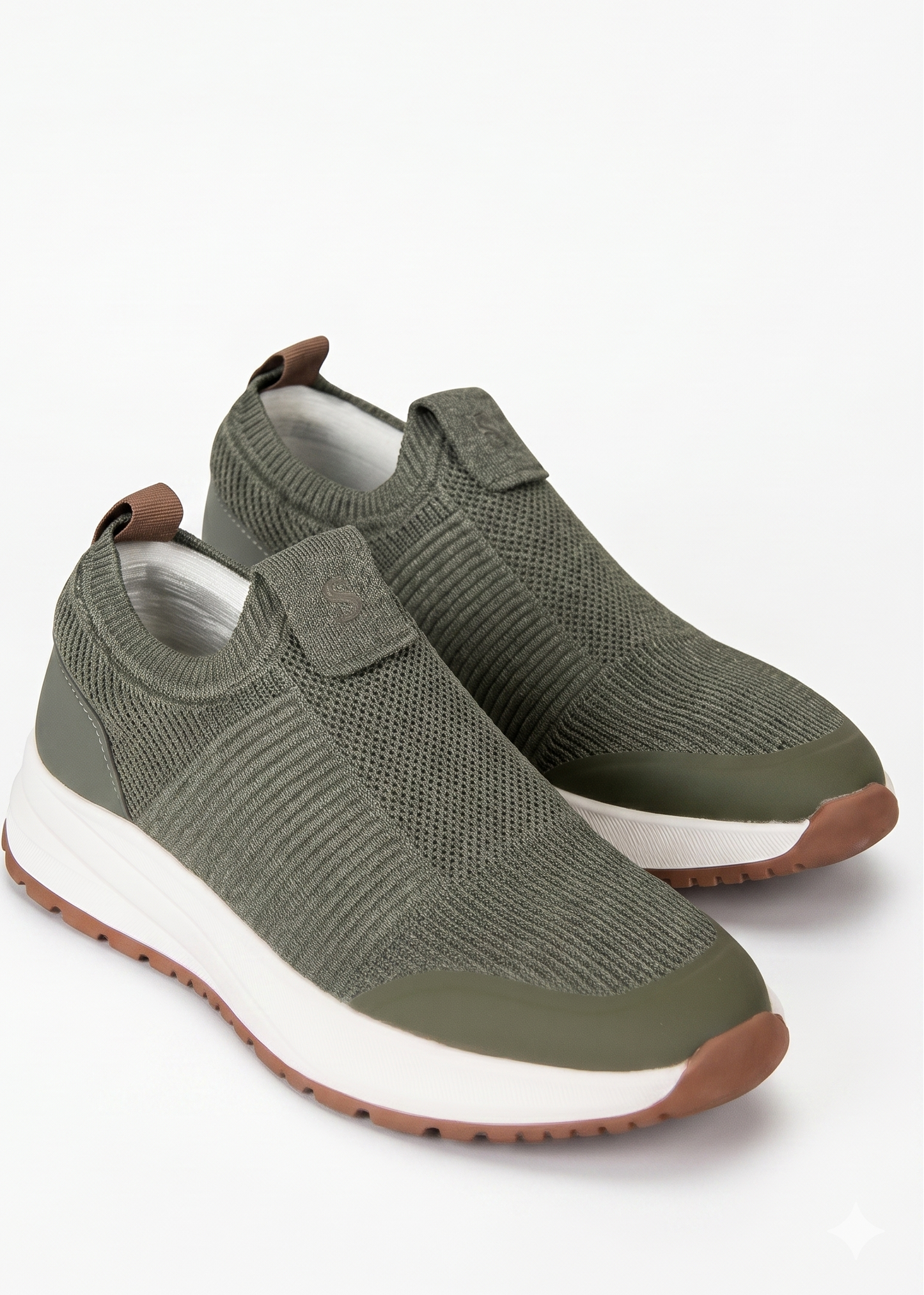 Khaki Slip-on Sneakers