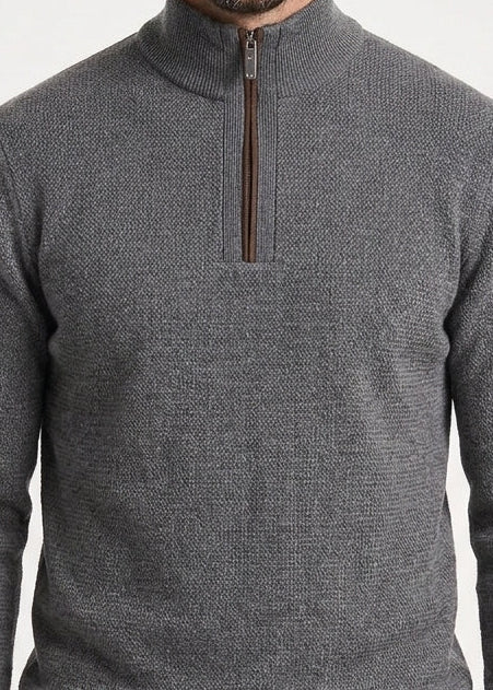 Men's half-zip knit sweater