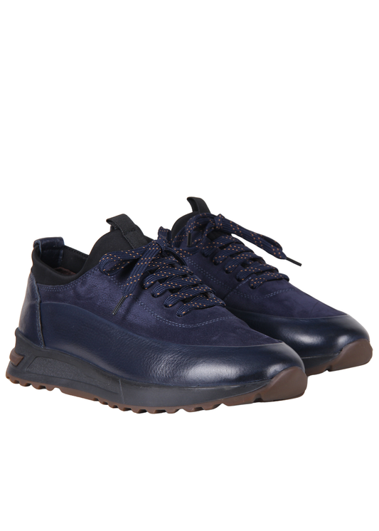 Dark Navy Leather/Nubuck Sneaker