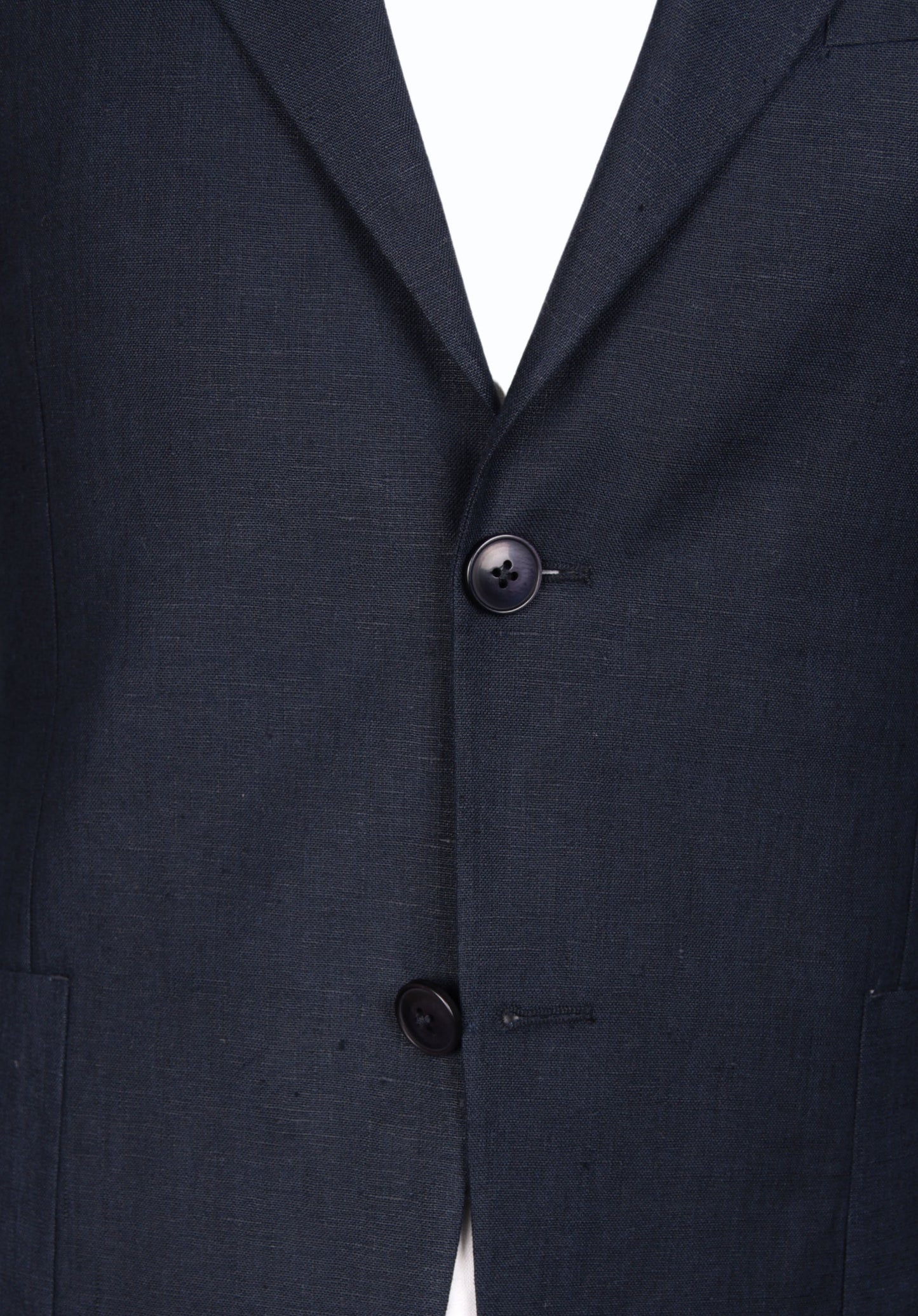 Navy Blue 100% Linen Half-Lined Suit for Men