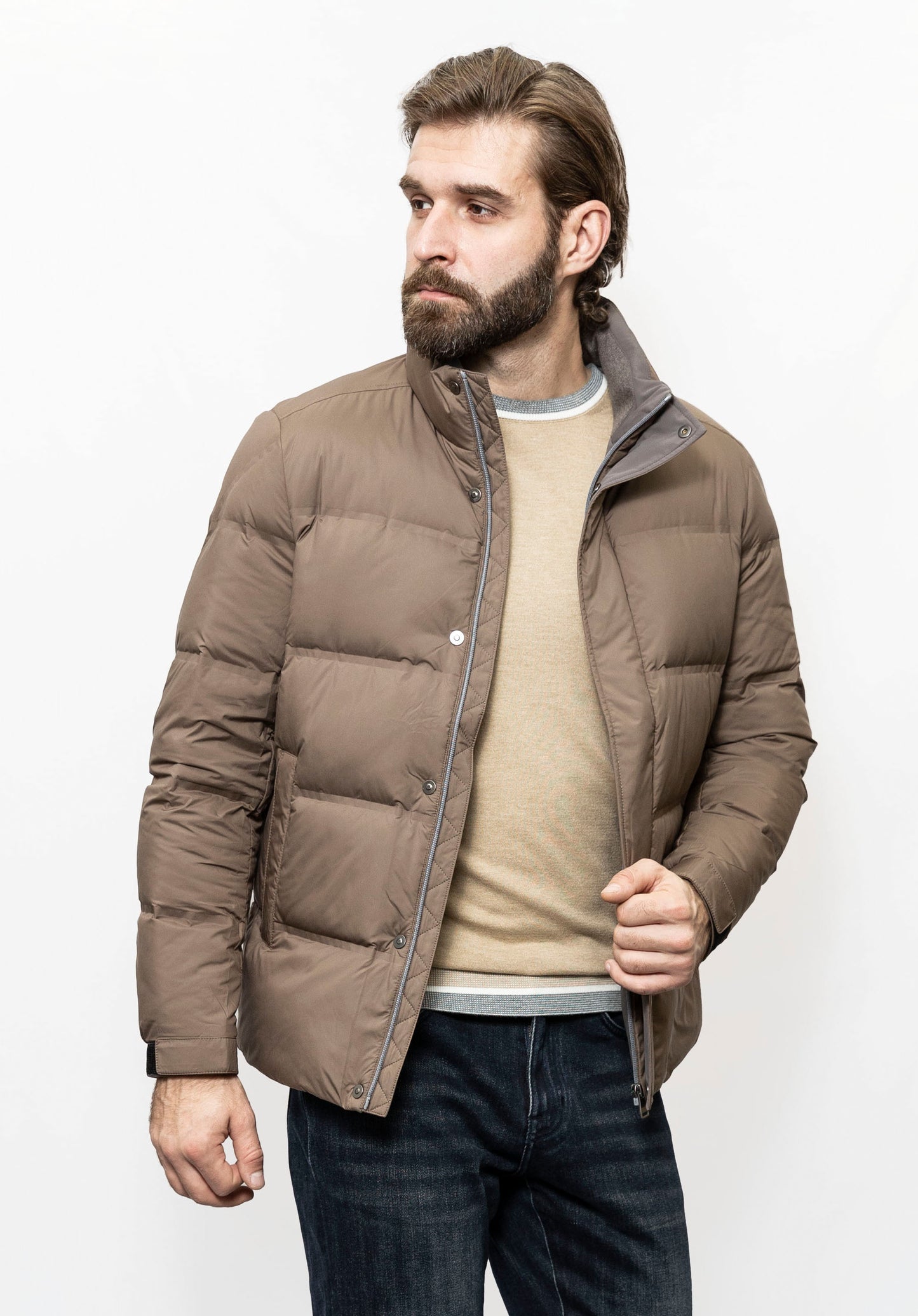Light Brown Down/Feather Jacket