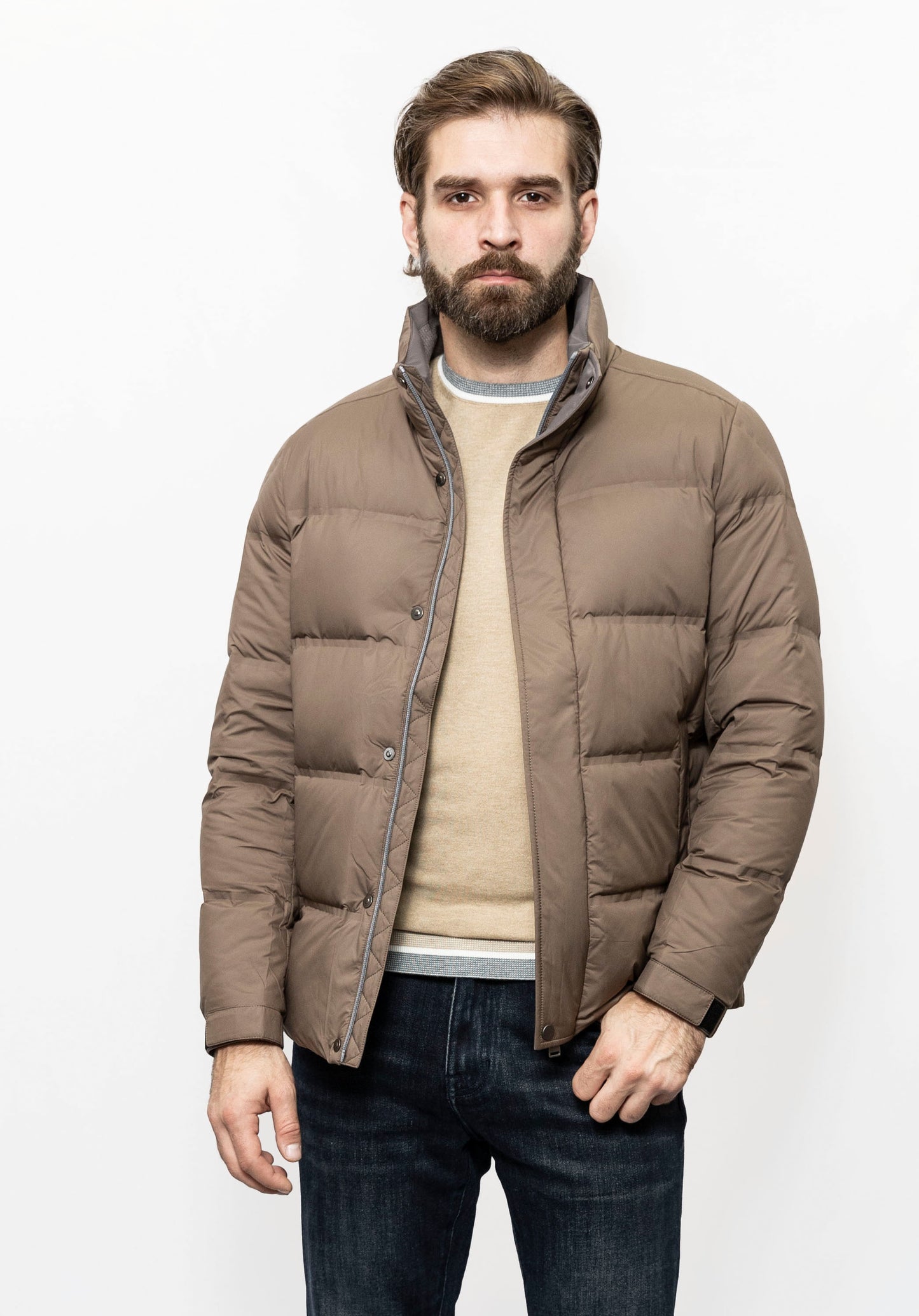 Light Brown Down/Feather Jacket
