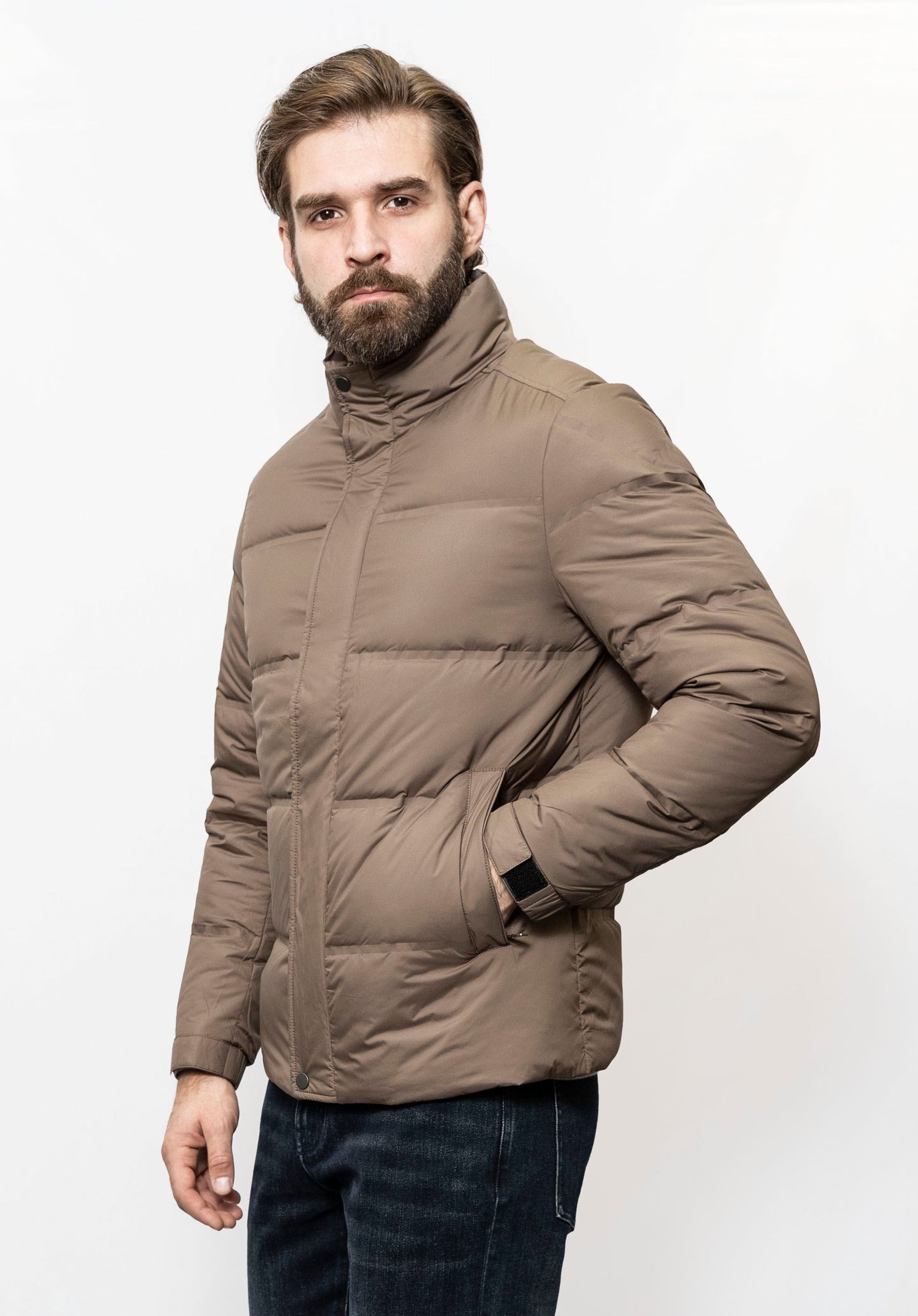 Light Brown Down/Feather Jacket