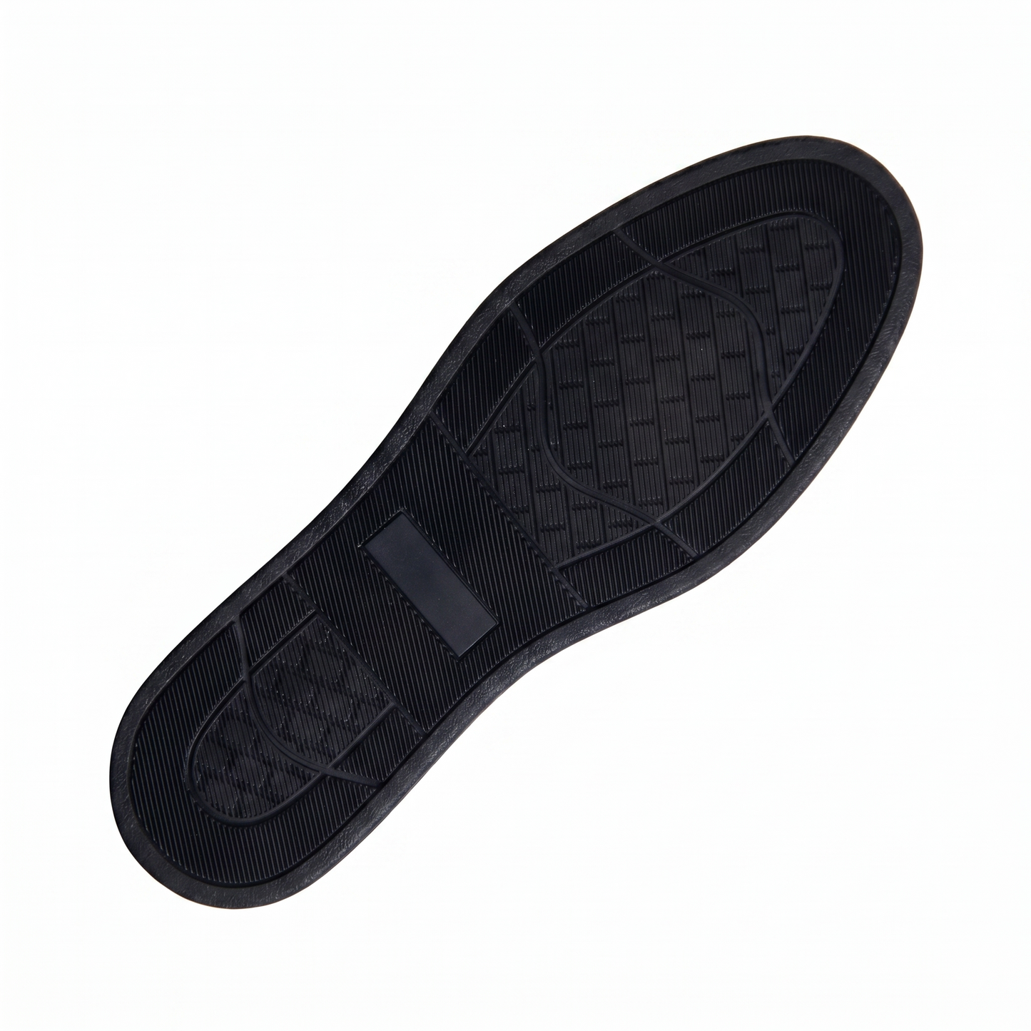Navy Blue Textile and Leather Loafer