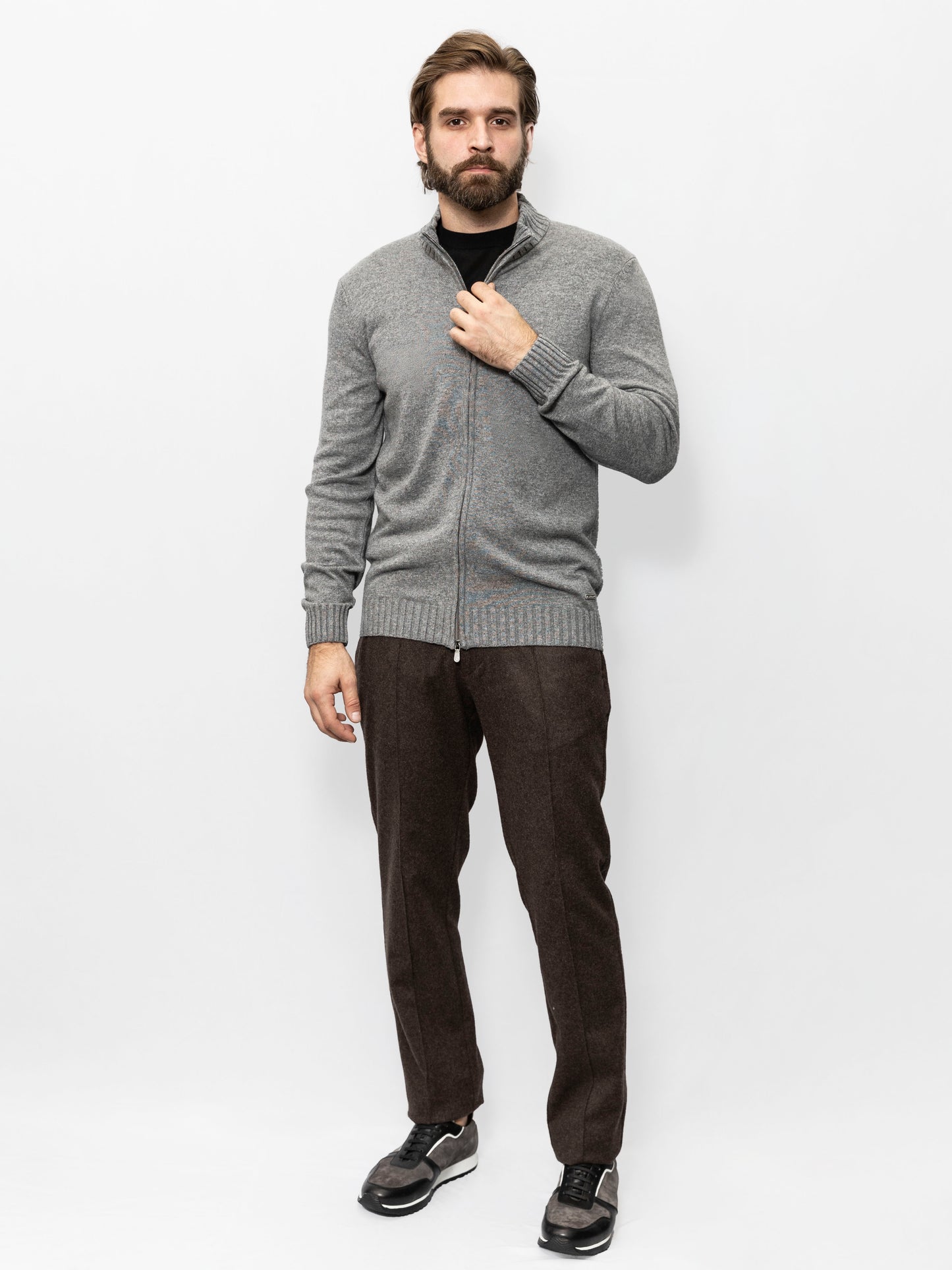 Gray cardigan