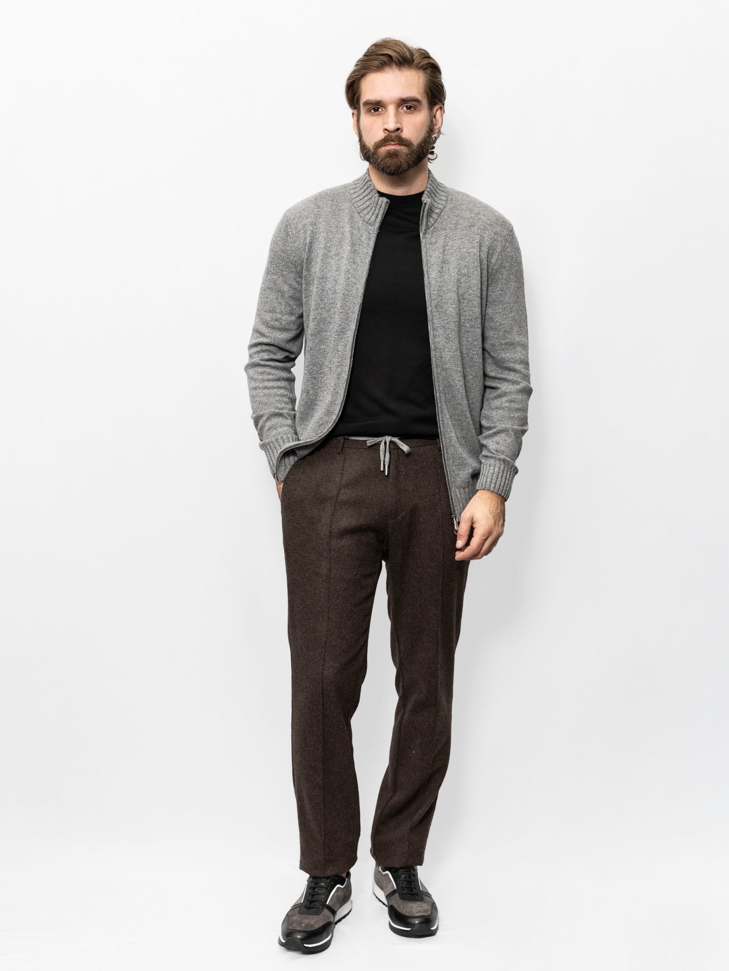 Gray cardigan