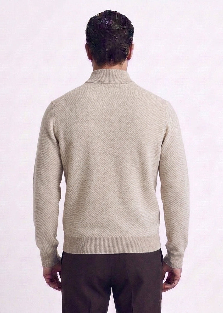 Men's Half-Zip Wool and Cashmere Blend Sweater