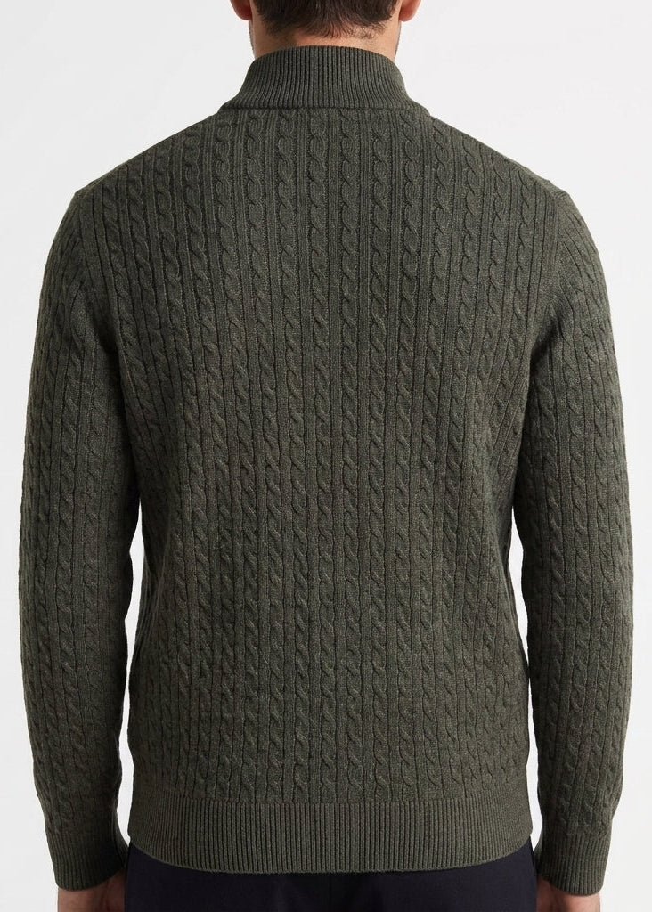 Wool Blend Men's Knit Jacket