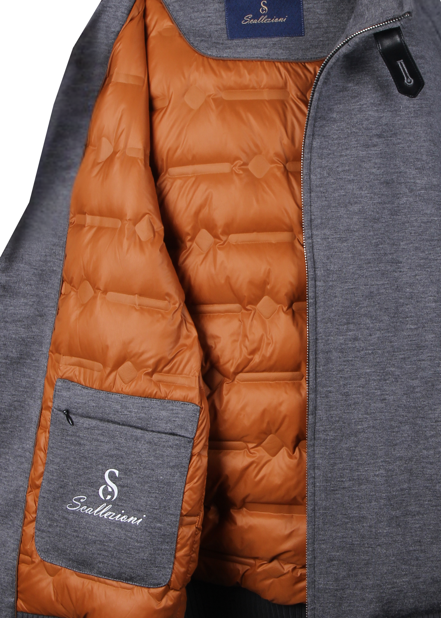 High-Neck Zip Gray Jacket