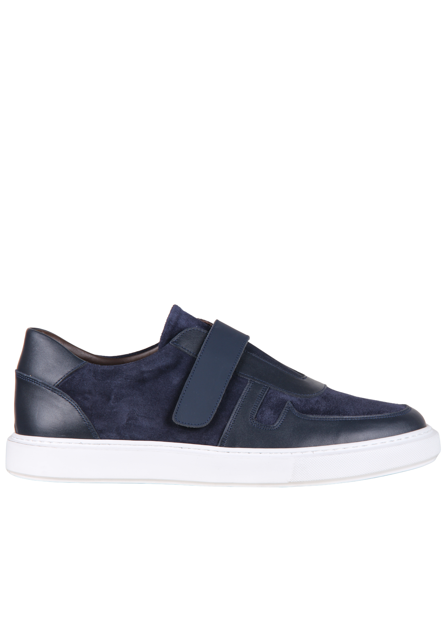 Navy Nubuck and Leather Sneaker