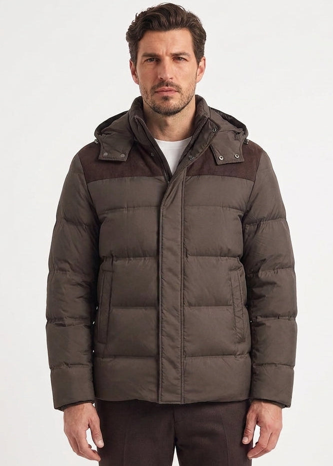 Down Jacket – Water and Wind Resistant, with Wool Details