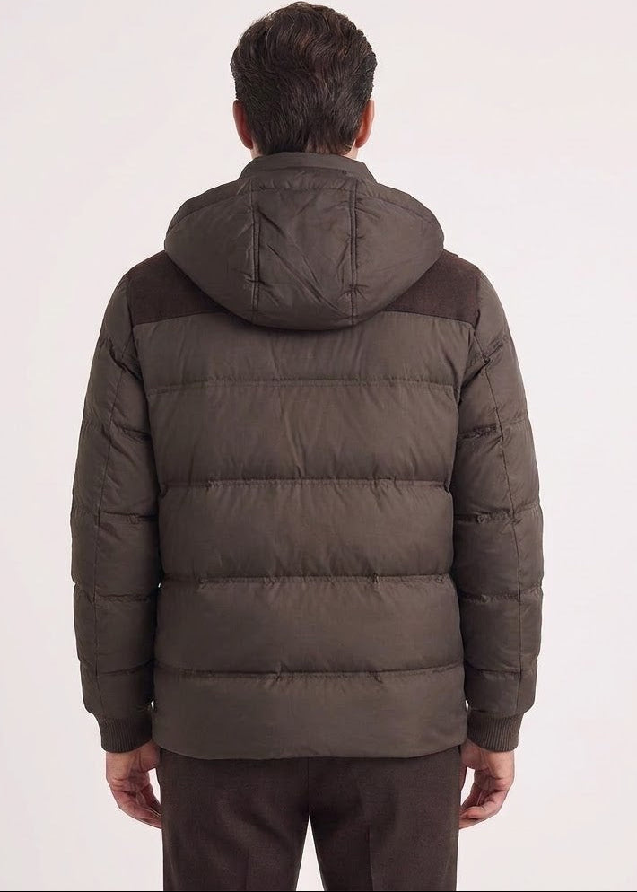 Down Jacket – Water and Wind Resistant, with Wool Details