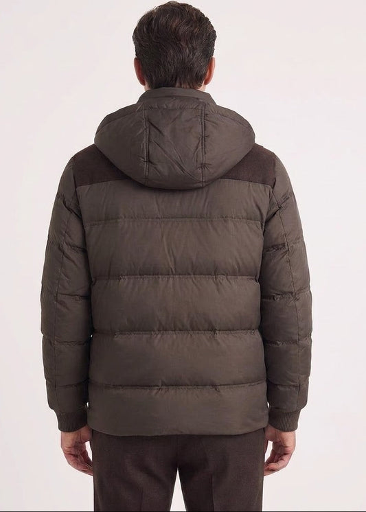 Down Jacket – Water and Wind Resistant, with Wool Details