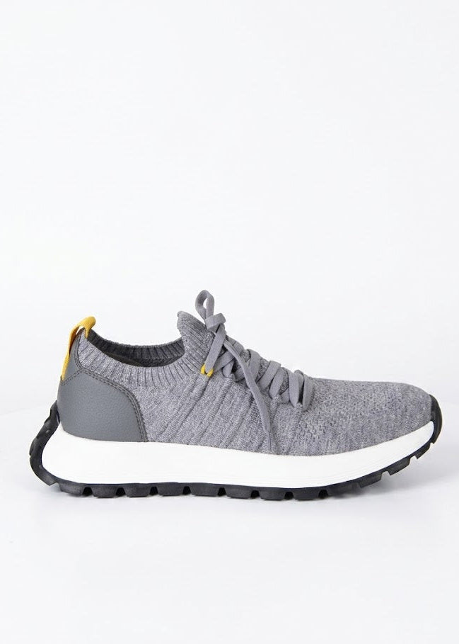 Grey Modern Textile Sneakers