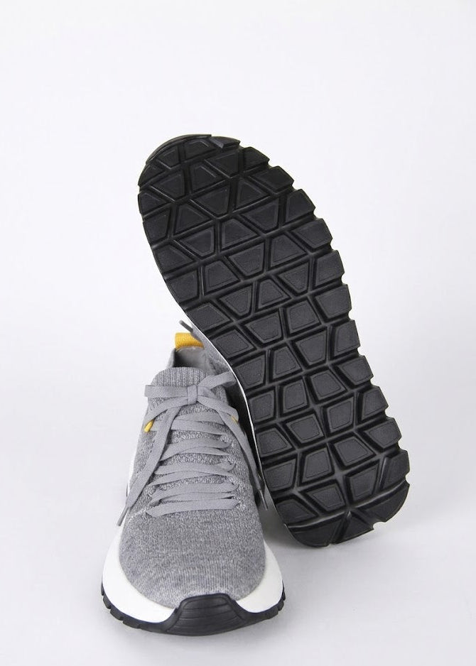 Grey Modern Textile Sneakers
