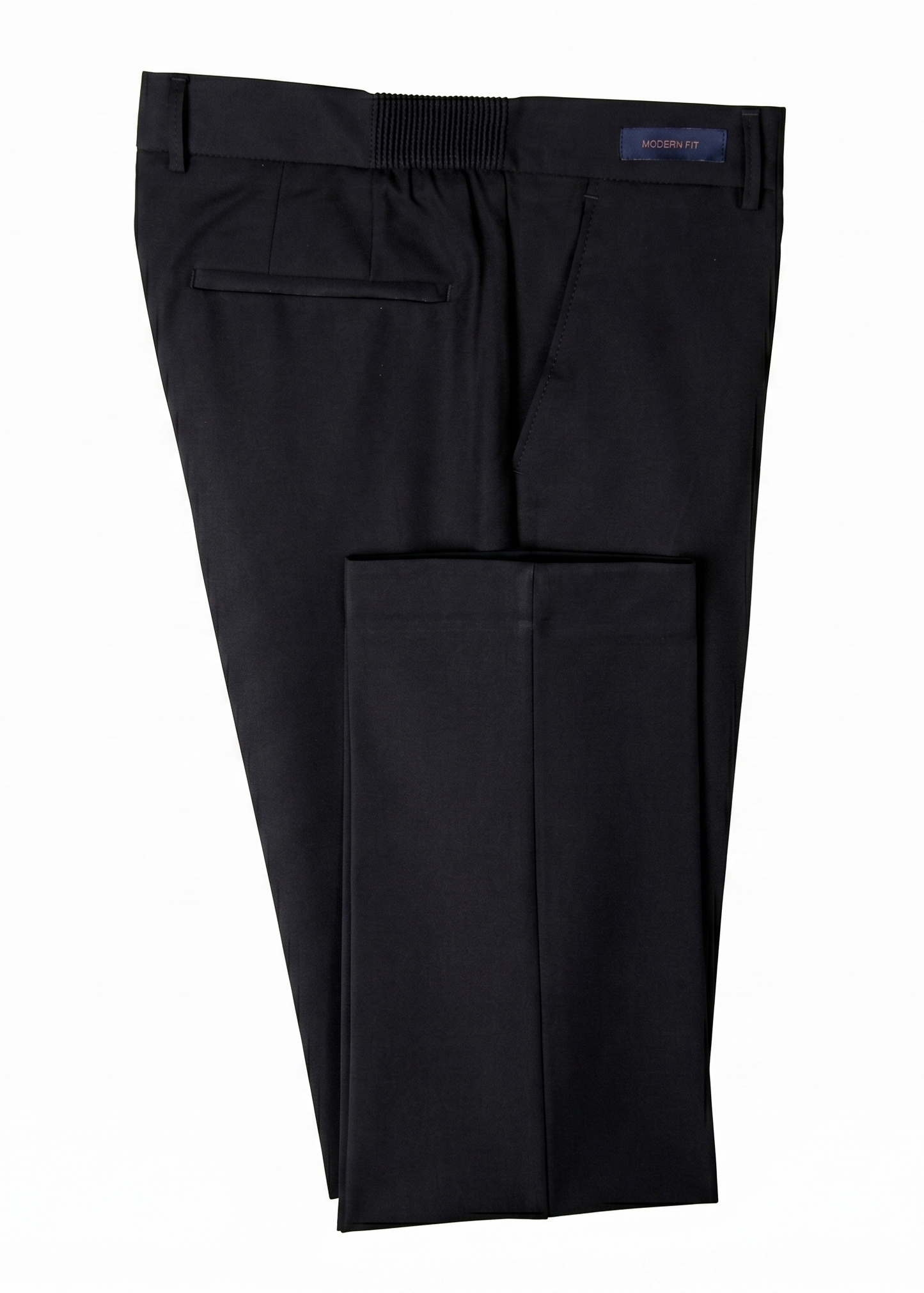 Navy Blue Trousers with Elastic Side Details