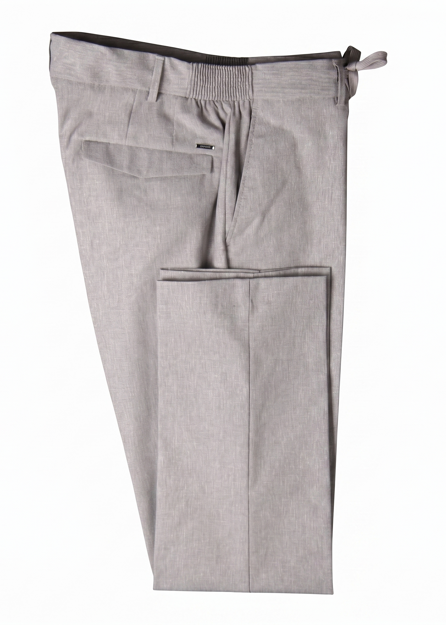 Gray Linen-Blend Men's Trousers