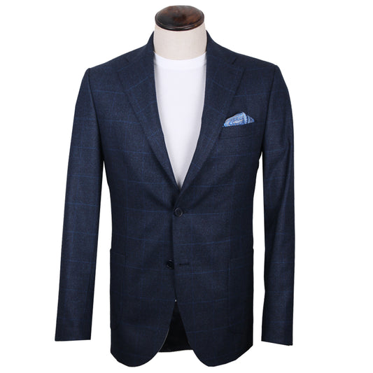 Blue Wool Check Blazer 420130-21-1