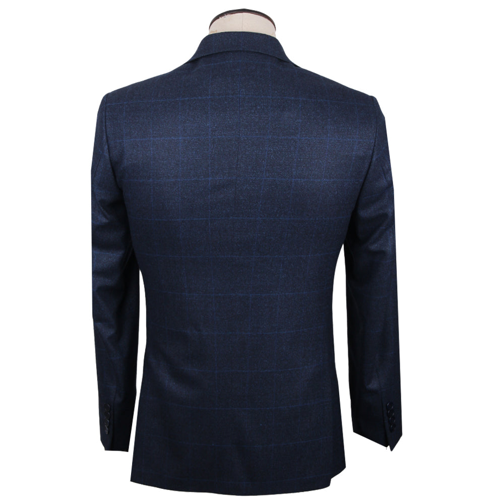 Blue Wool Check Blazer 420130-21-1
