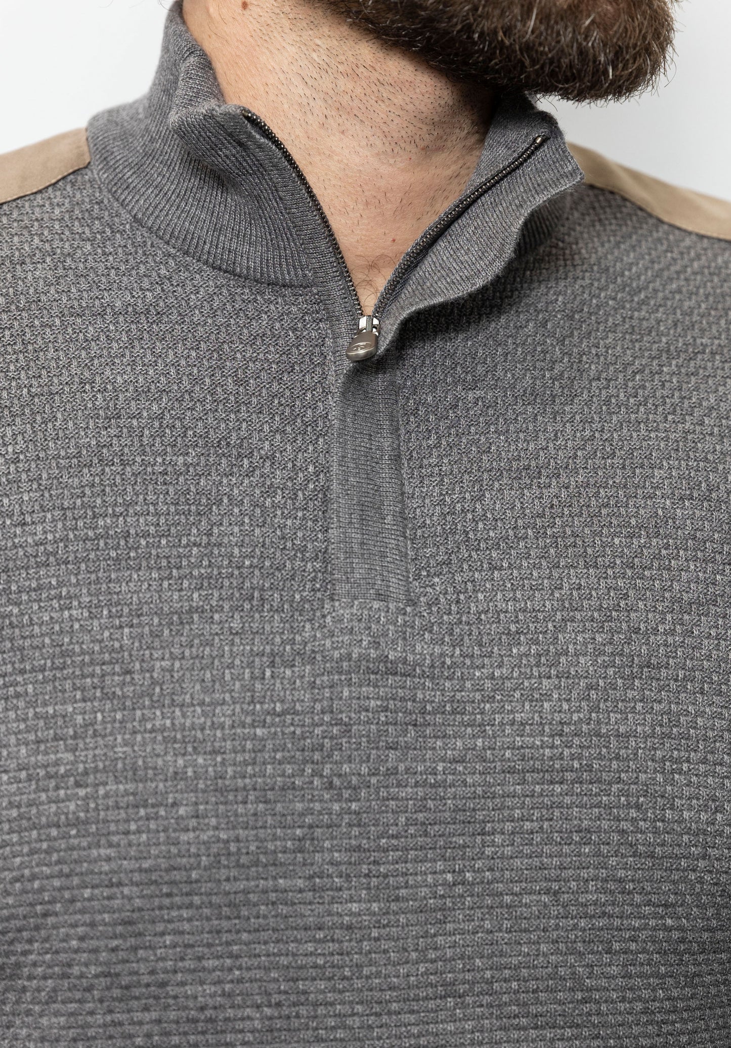 Gray Color half-zip Jumper