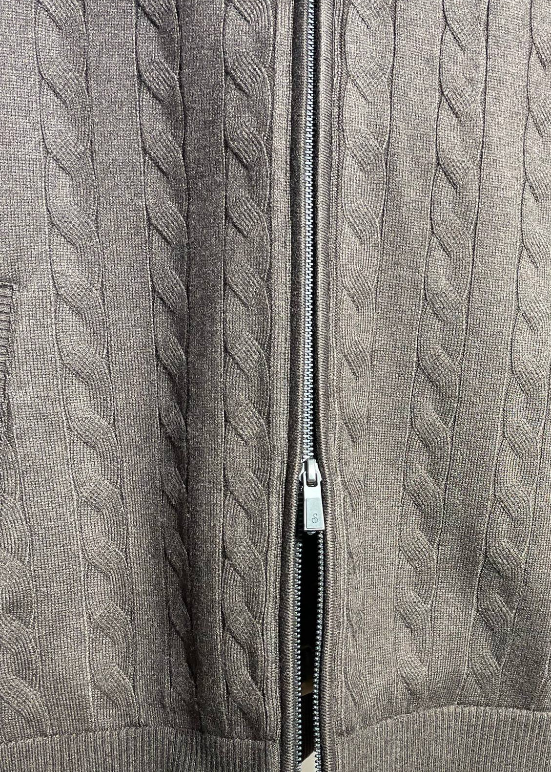 Down-Filled Cable Knit Jacket