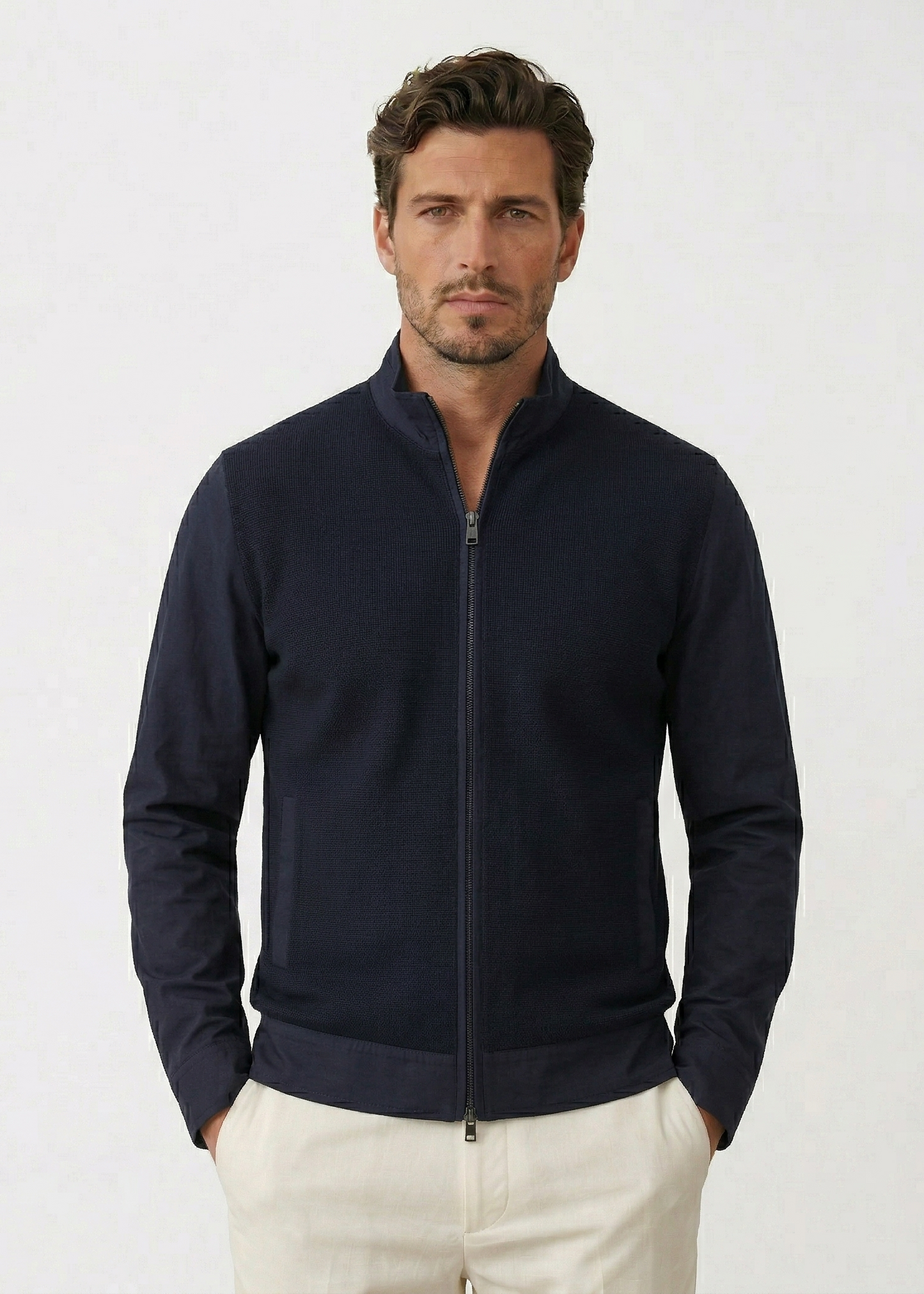 Blue Zip-Up Windbreaker
