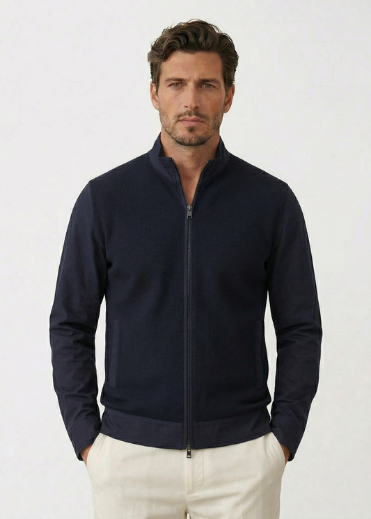 Blue Zip-Up Windbreaker