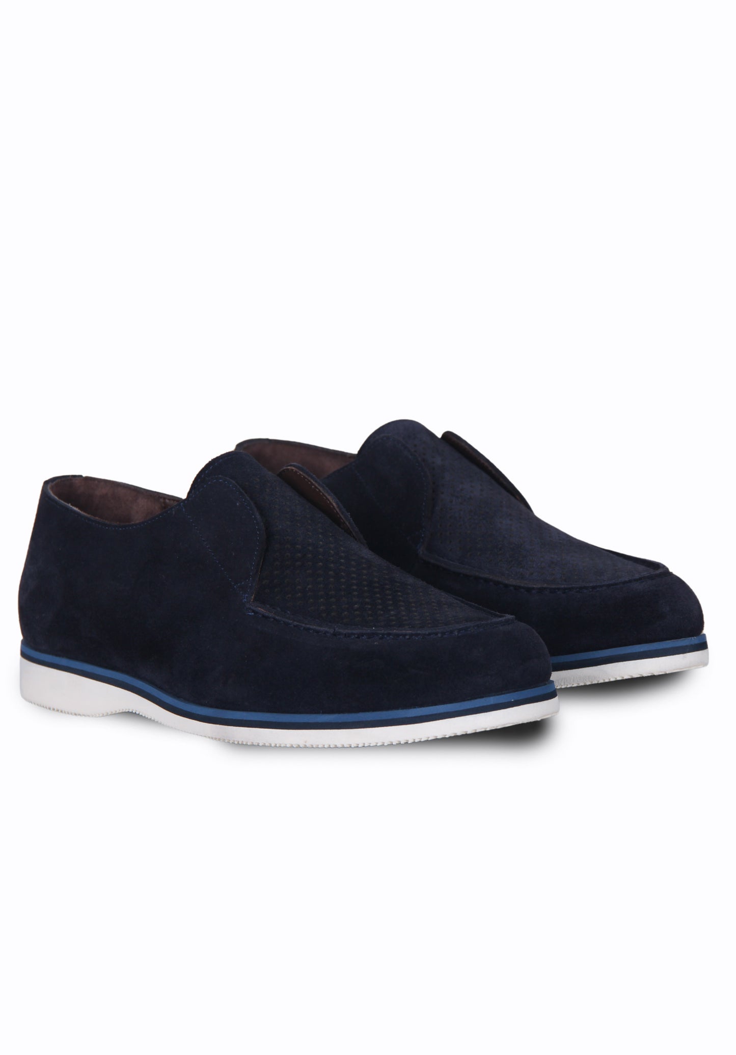 Blue color nubuck loafer