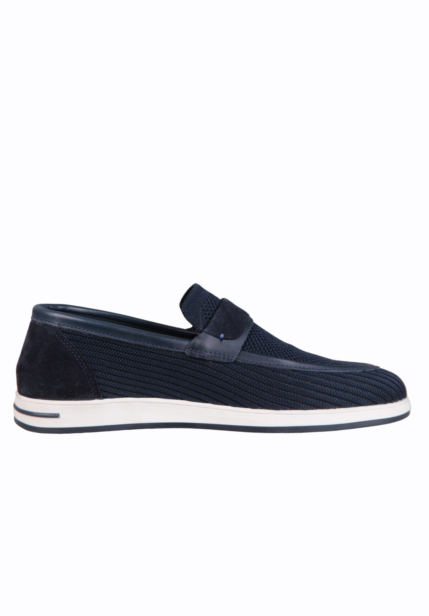 Men's blue textile loafers - perfect for summer