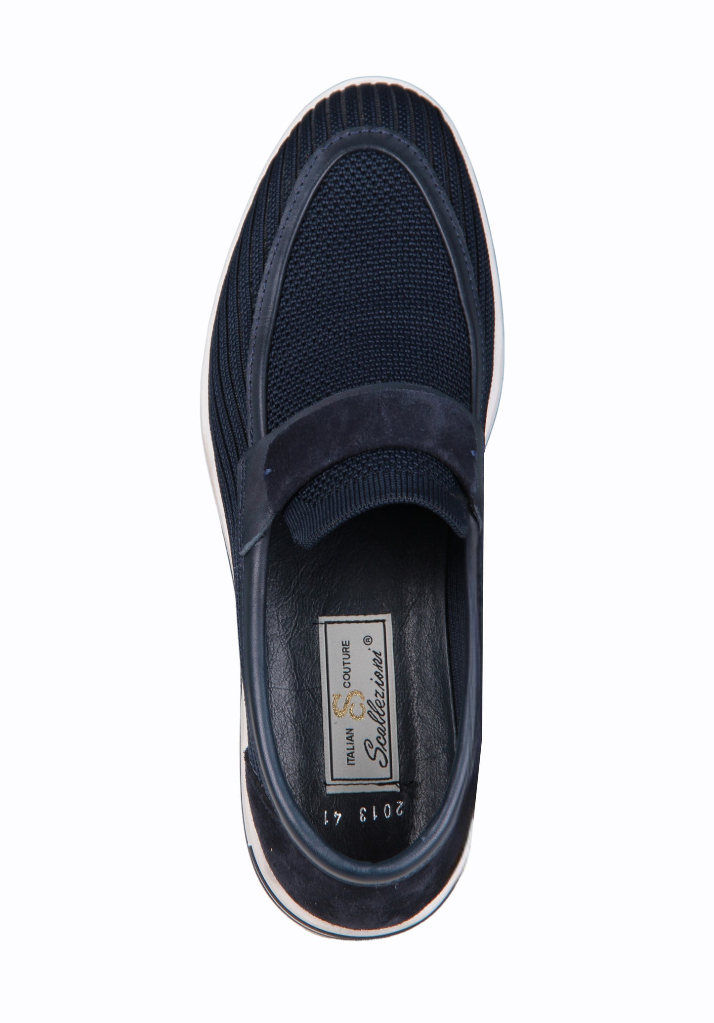 Men's blue textile loafers - perfect for summer