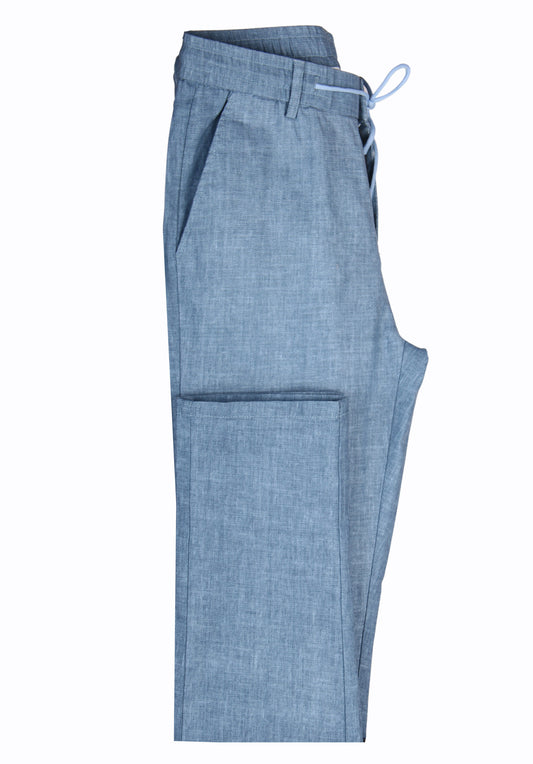 Blue Drawstring Trousers