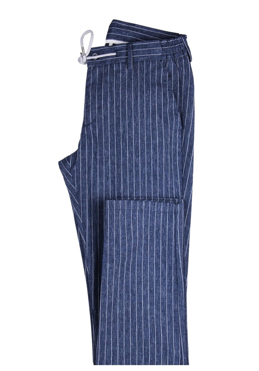 Men’s Striped Blue Trousers