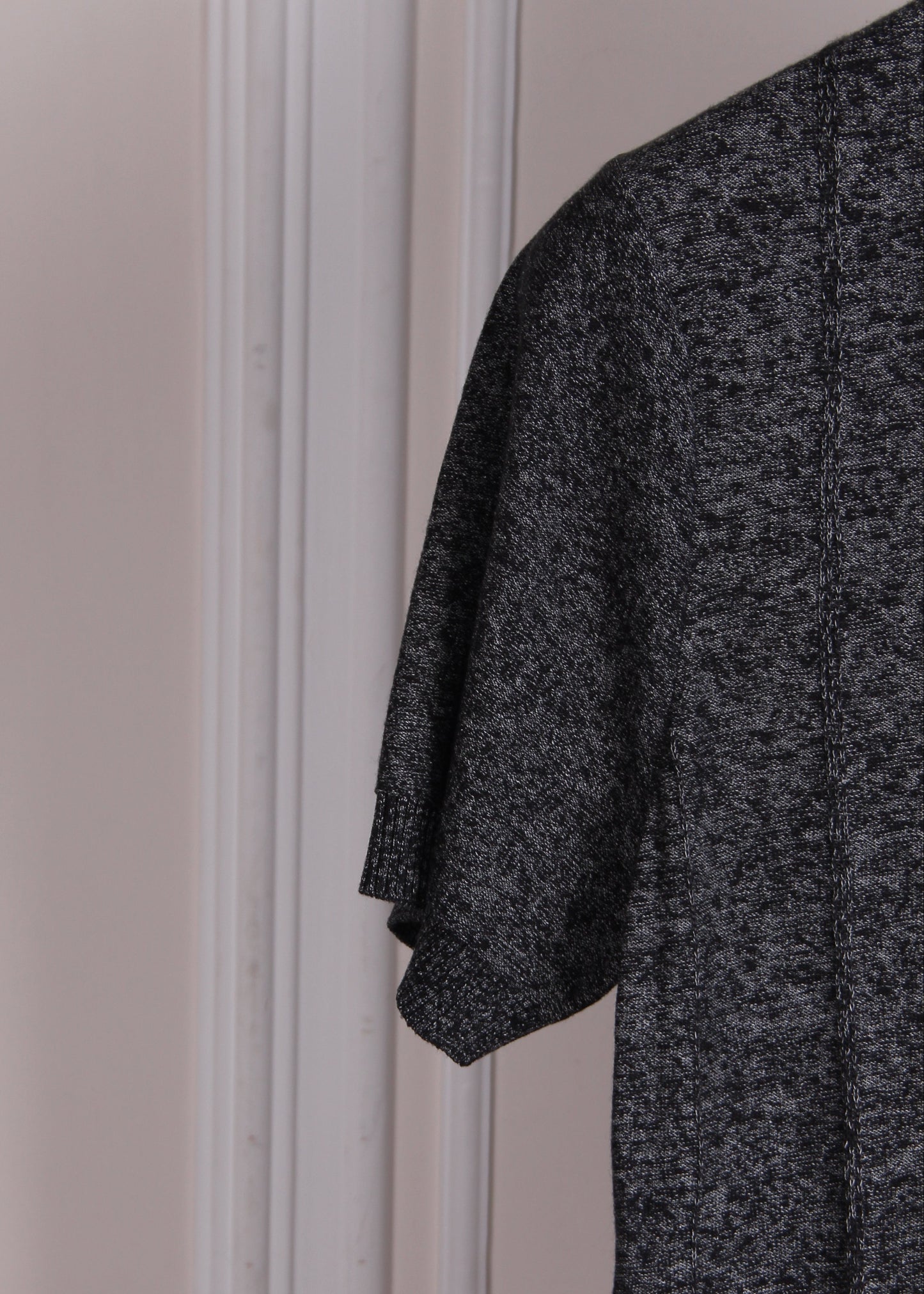 Gray Knit Polo Shirt