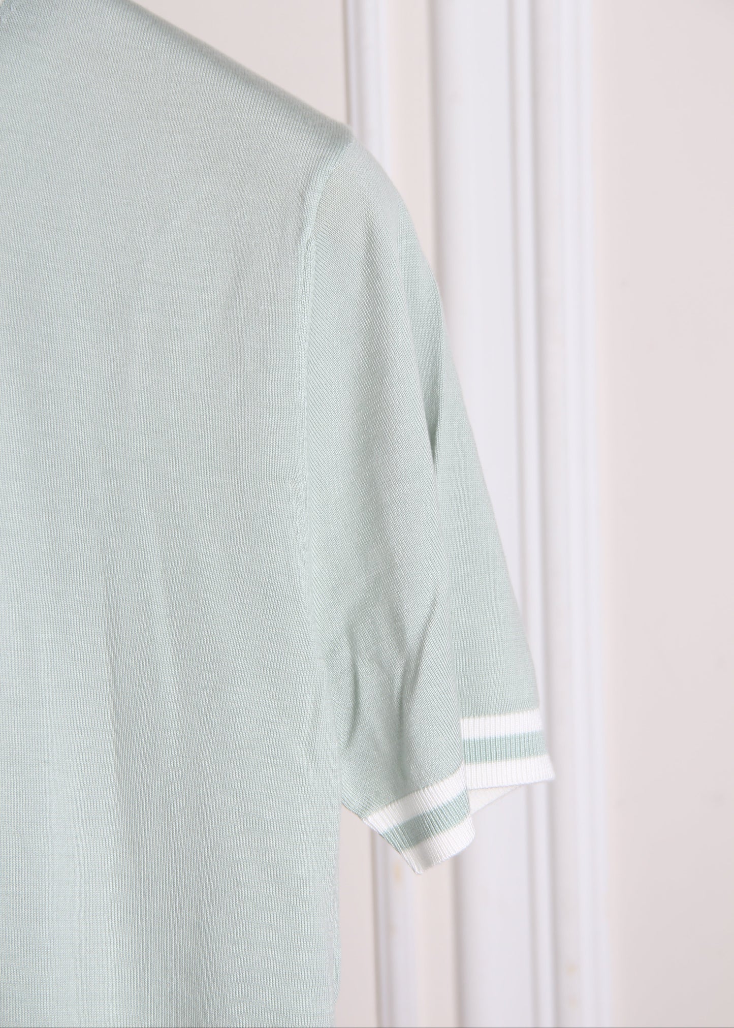 Mint Green T-Shirt with Stripe Details