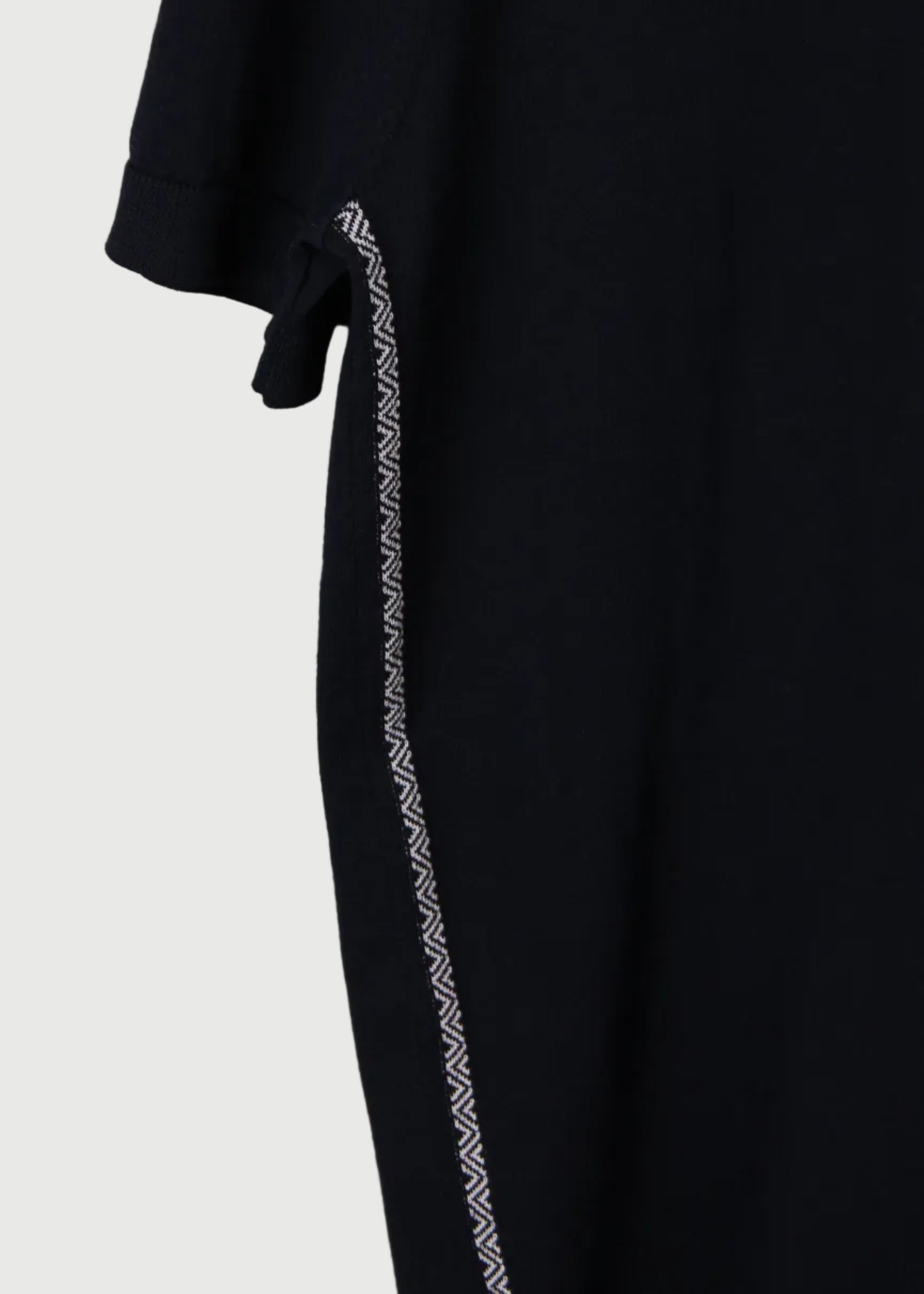 Dark Blue Silk and Cotton Blend T-Shirt